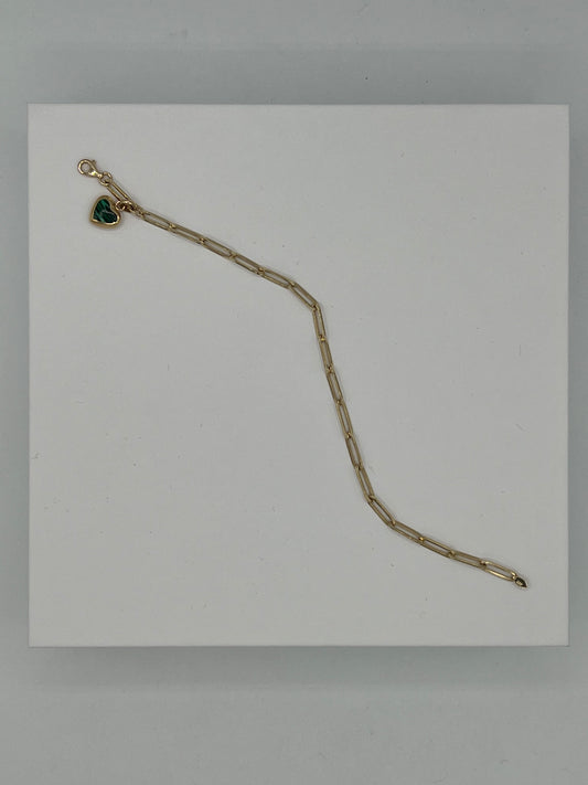 Green Dangling Heart