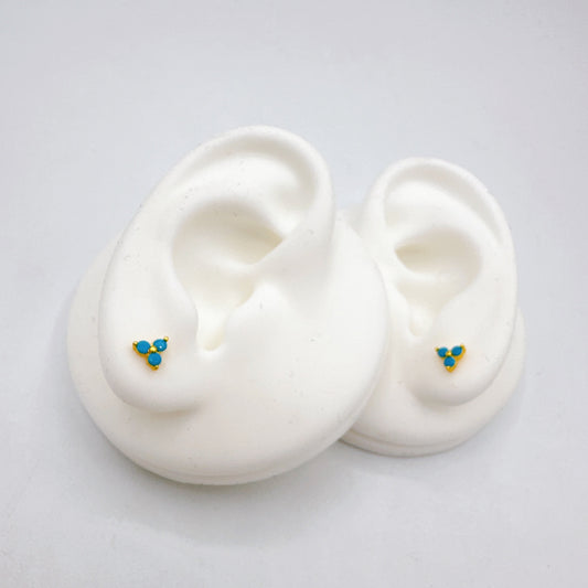 Turquose Flower Earrings