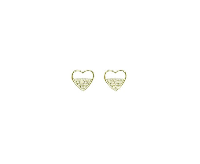 Half Heart Studs