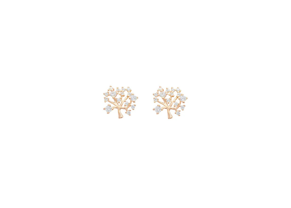 Cz Tree Of Life Studs