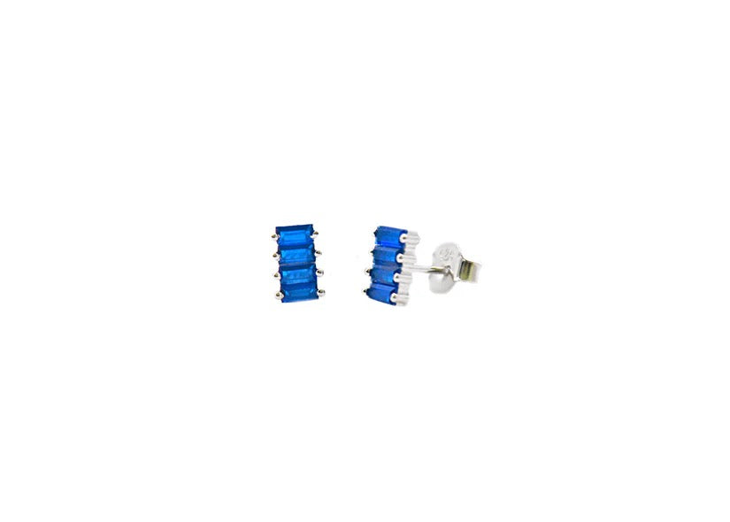 CZ Rectangle Stone Studs