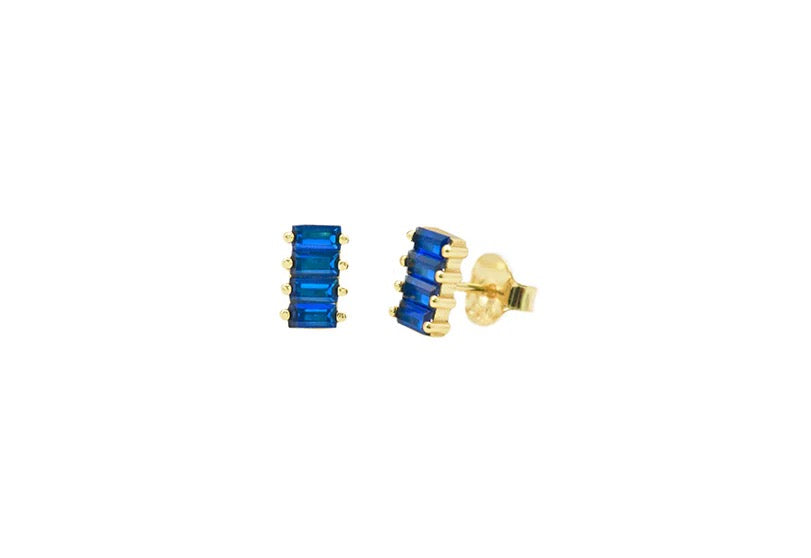 CZ Rectangle Stone Studs