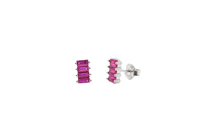 CZ Rectangle Stone Studs