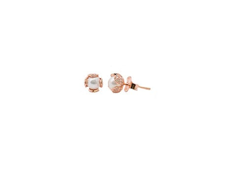 Flowered Fresh Water Pearl Studs