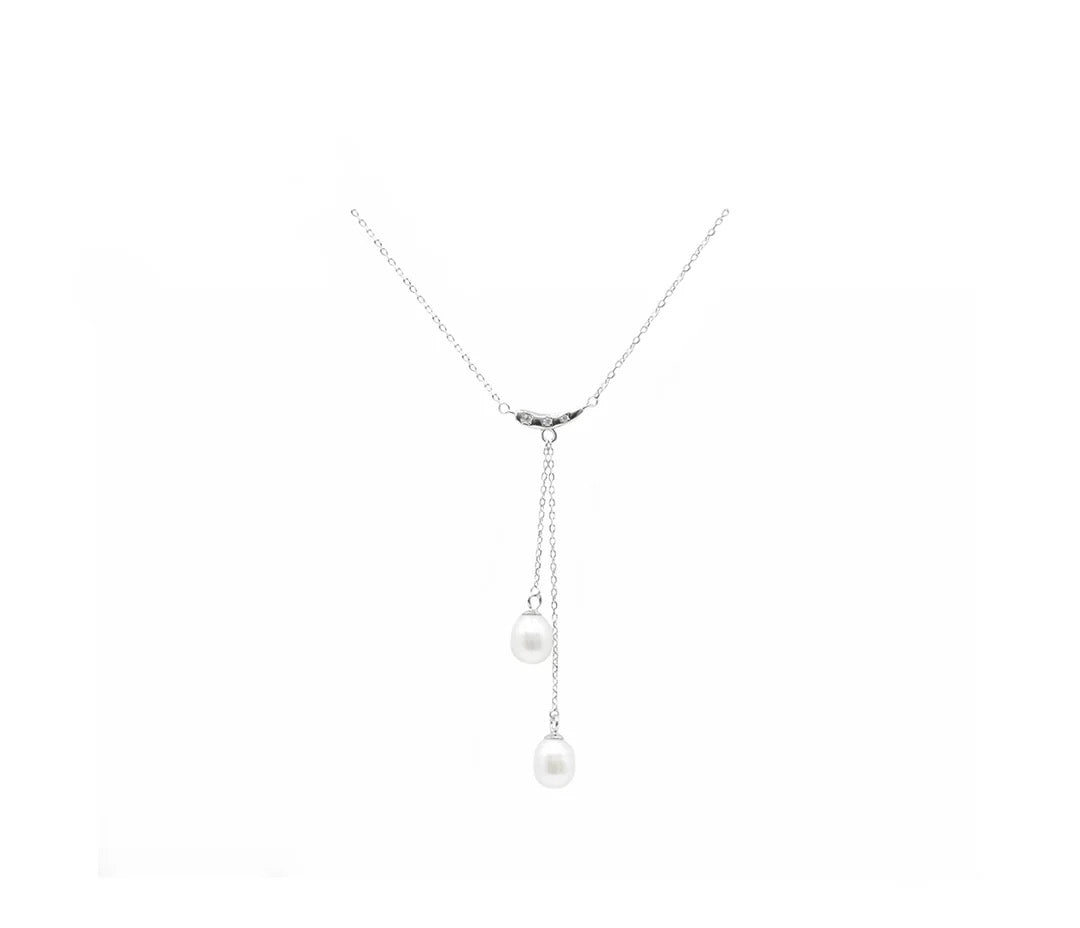 CZ Fresh Water Pearl Necklace