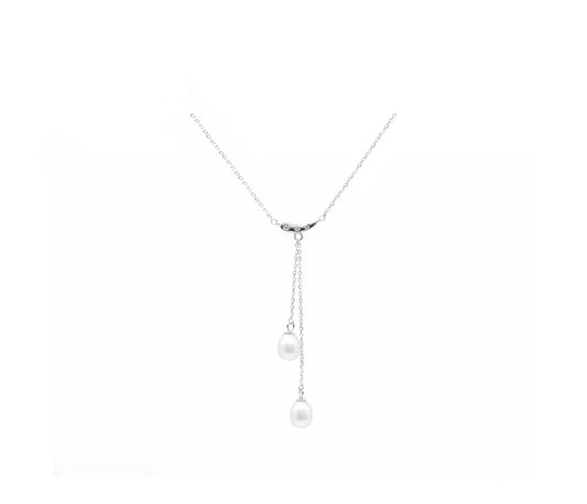 CZ Fresh Water Pearl Necklace