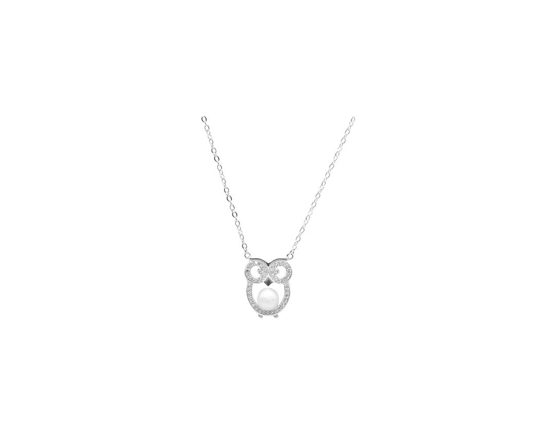Pearled Owl Necklace