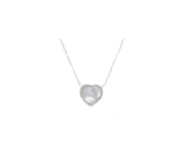 Mother of Pearl Heart Necklace