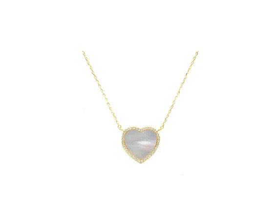 Mother of Pearl Heart Necklace