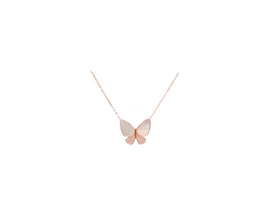 Mother of Pearl Butterfly Necklace