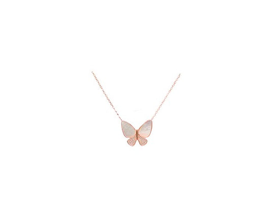 Mother of Pearl Butterfly Necklace
