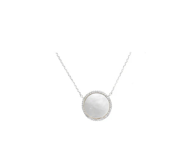 Mother of Pearl Circle Necklace