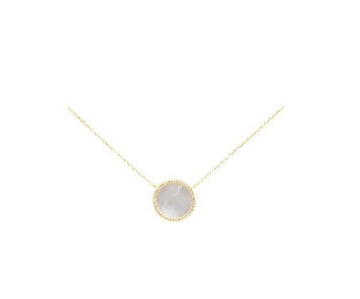 Mother of Pearl Circle Necklace