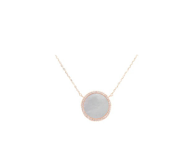 Mother of Pearl Circle Necklace
