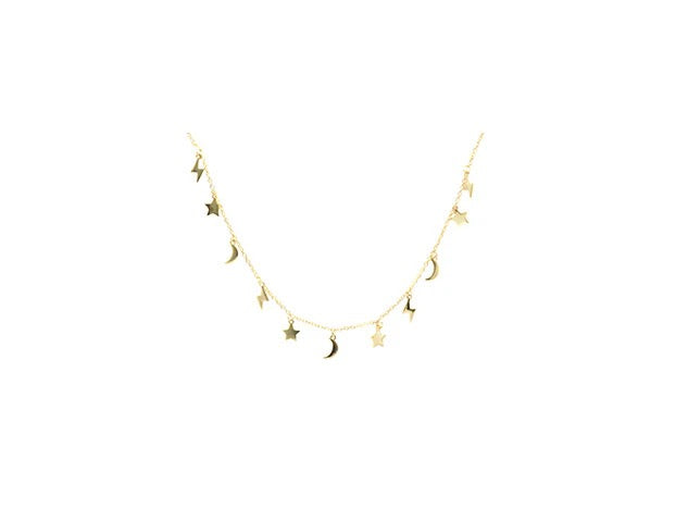 Lightning, Star & Moon Necklace