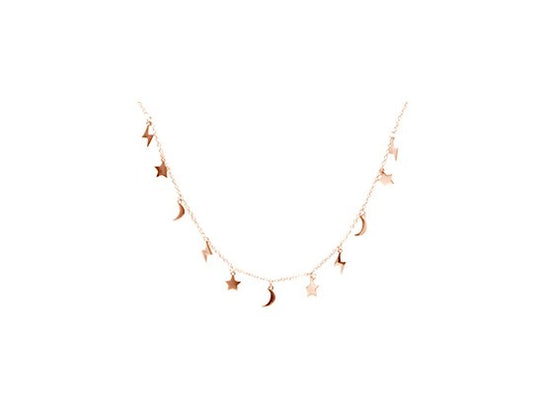 Lightning, Star & Moon Necklace