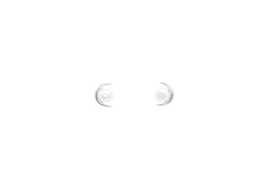 Fresh Water Moon Pearl Earrings