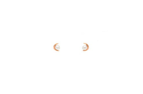 Fresh Water Moon Pearl Earrings