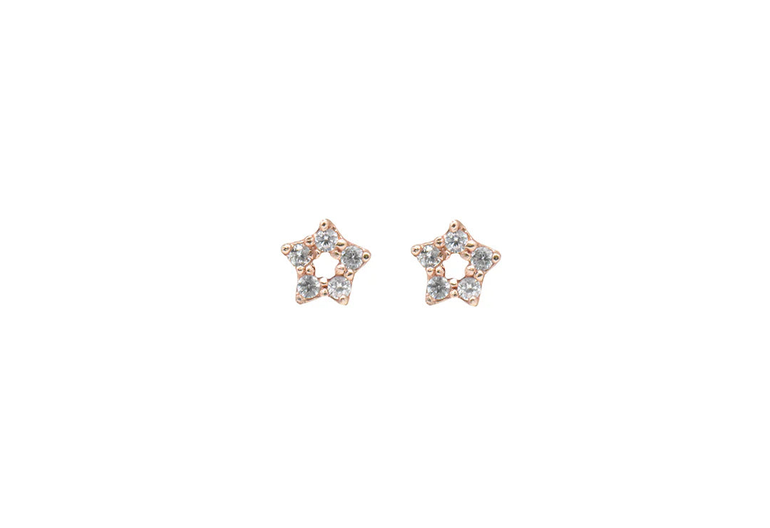Rose Gols Star Earrings