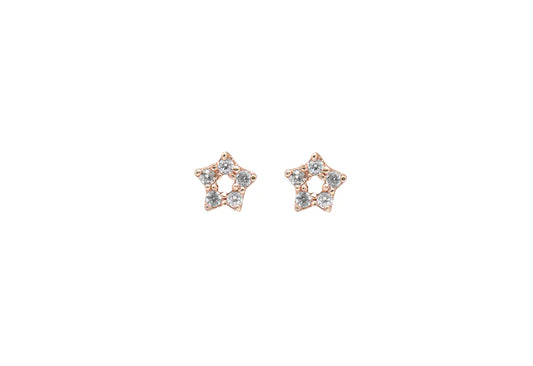 Rose Gols Star Earrings