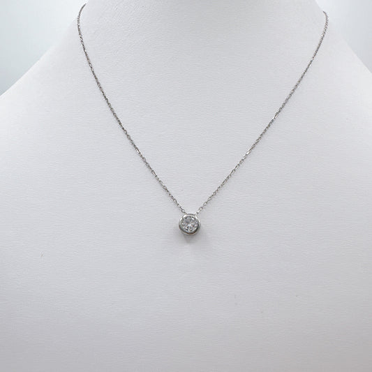 Big Silver Zircon Necklace