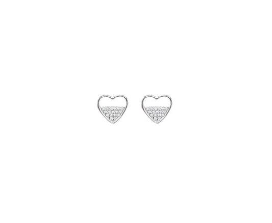 Half Heart Studs