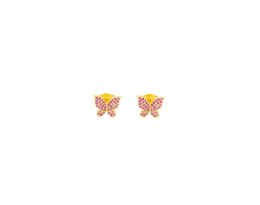 Butterfly Stoned Studs